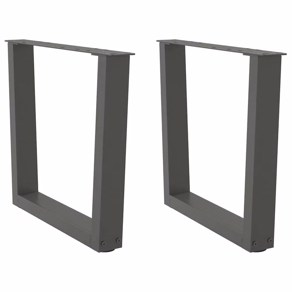 Berkfield Home V-Shape Dining Table Legs, 2 Piece Steel Set in Anthracite, H: 60 cm, W: 42 cm – 1