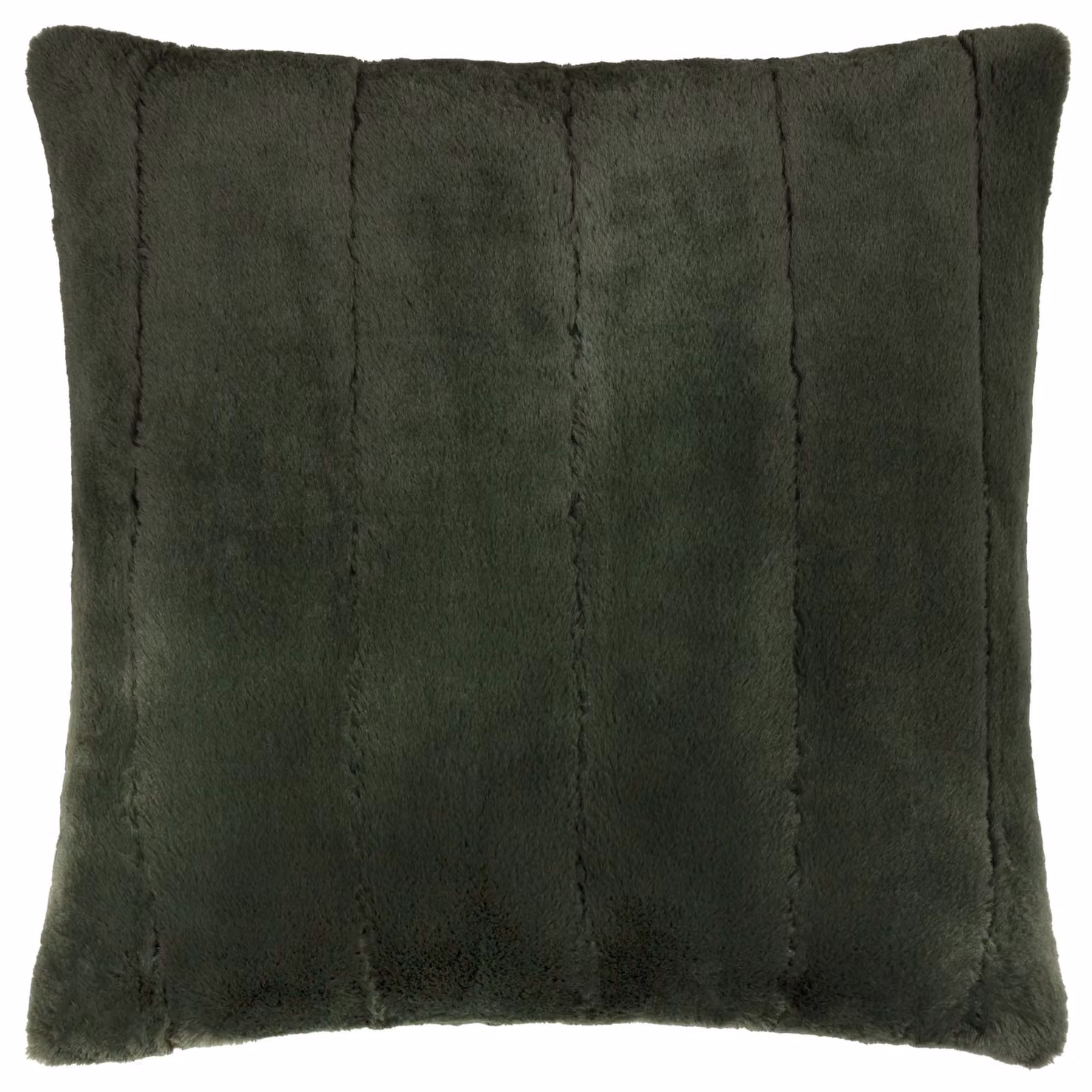Paoletti Empress Faux Fur Velvet Decorative Cushion in Green and Brown, W/D/H: 55 x 55 x 55 cm – 2