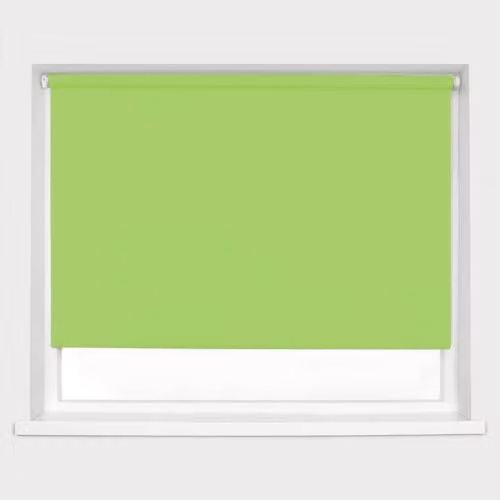 Caecus Green Blackout Roller Blind with UV Resistance and Thermal Insulation, Width: 60 cm, Drop: 160 cm
