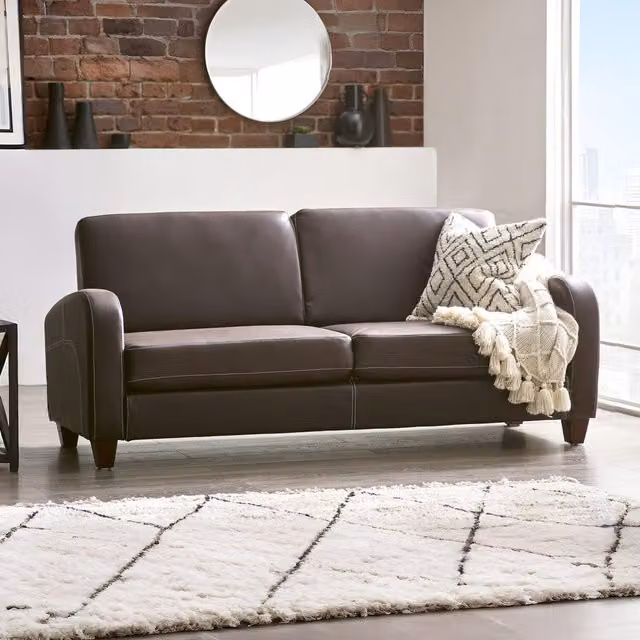 Julian Bowen Vivo Three Seater Sofa with Sleeping Function in Brown, Grey or White