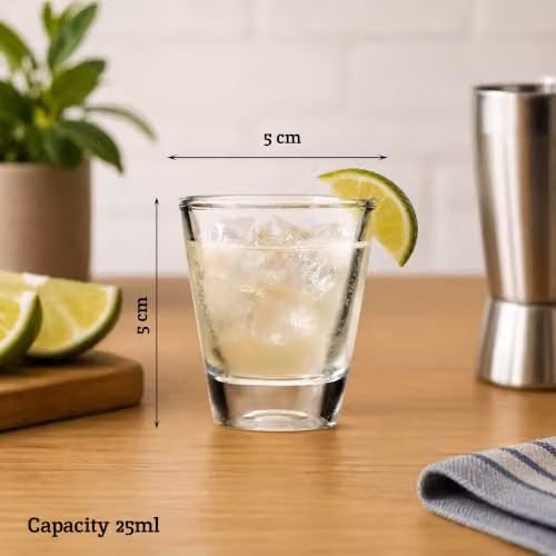 Orsina Set of 6 Transparent Glass Shot Glasses, 25ml Each – 2