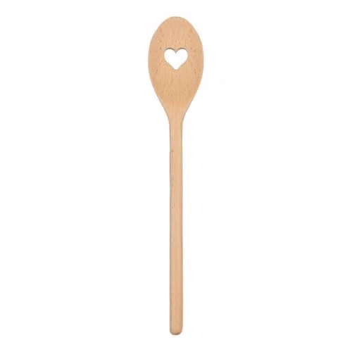 Argon Tableware Brown Wooden Heart Cooking Spoon – 1