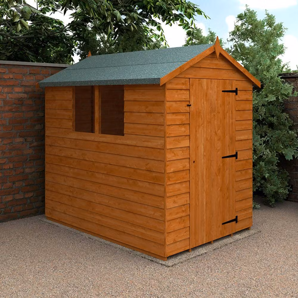 Buttercup Farm Budget Apex 9mm Wooden Garden Shed in Orange with Single Door and Window – 2