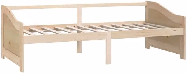 Berkfield Home Sturdy 3-Seater Day Bed in Solid Pinewood, Beige, W/D/H: 200 x 90 cm