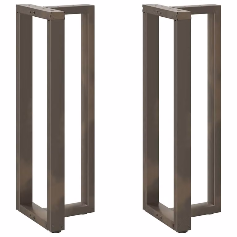 Berkfield T-Shaped Bar Table Legs, 2 Piece Set, Dark Grey Steel, W: 50 cm, D: 35 cm, H: 110 cm