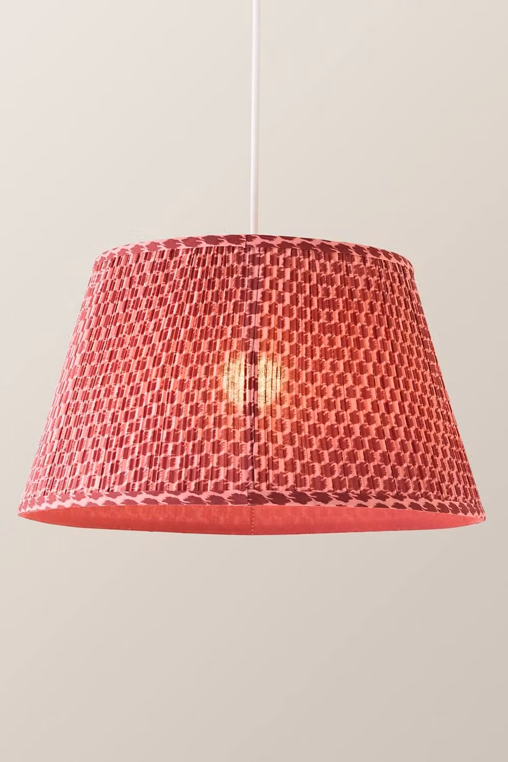ValueLights Malina Double Pink Pleated Tapered Easy Fit Lamp Shade in Dark Pink – 1