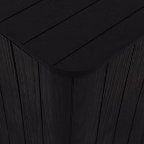 vidaXL Modern Black Polypropylene Garden Table with Removable Lid and Cushion Storage – 3