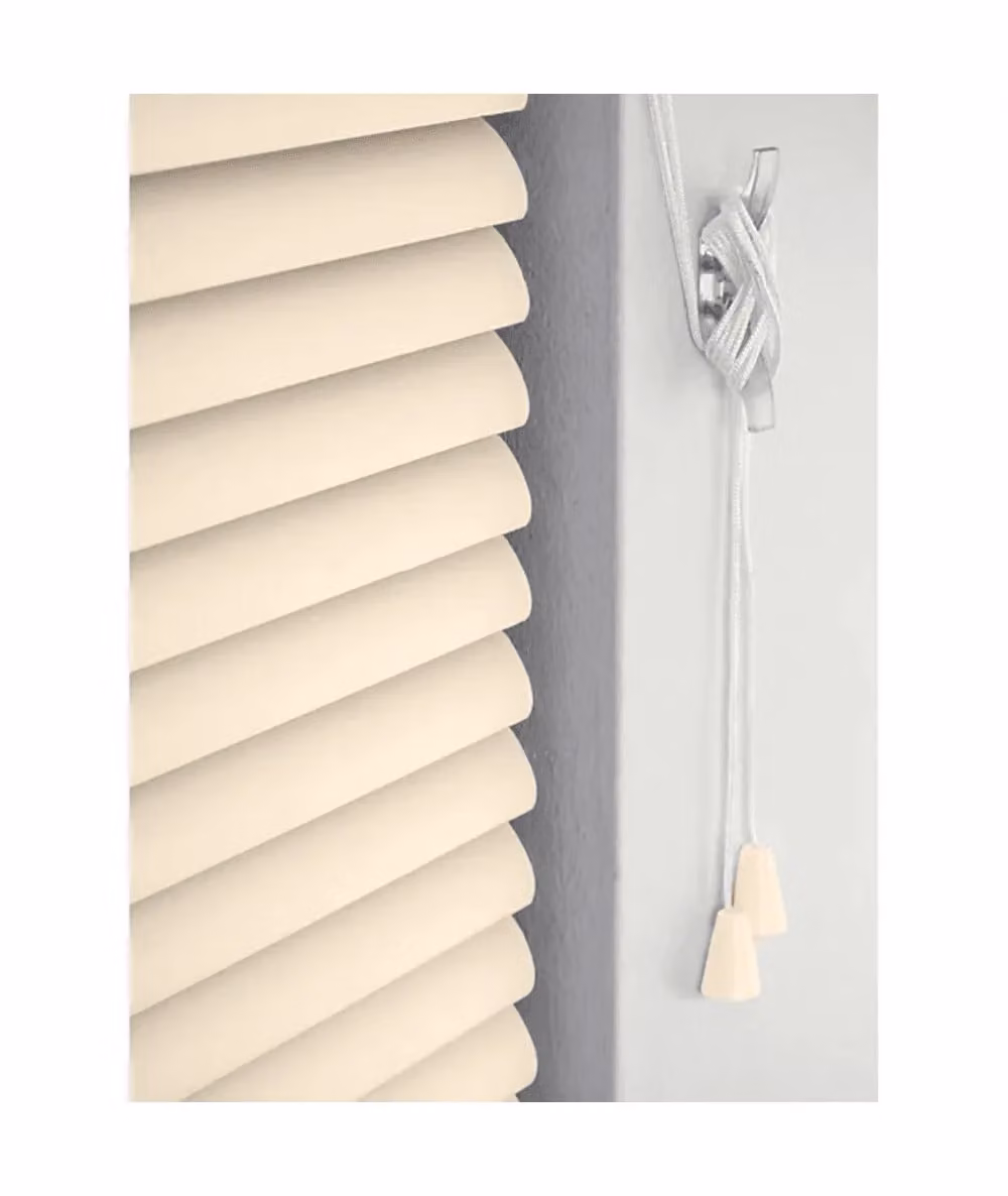 New Edge Blinds Cream PVC Venetian Blind with 25mm Slats, W: 70 cm, H: 152 cm – 1
