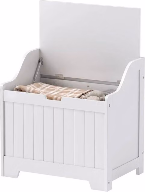 Kelvenix White Matt Storage Chest Trunk with Soft Close Safety Hinge