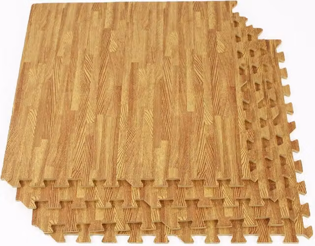 Actiasmat Plastic Plank Floor Tiles in Beige and Brown