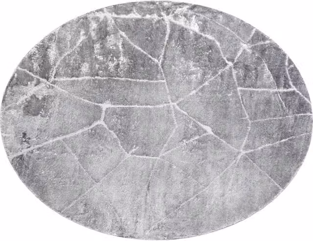 RugsX Mefe Modern Round Stone Look Rug in Grey, Diameter: 120 cm
