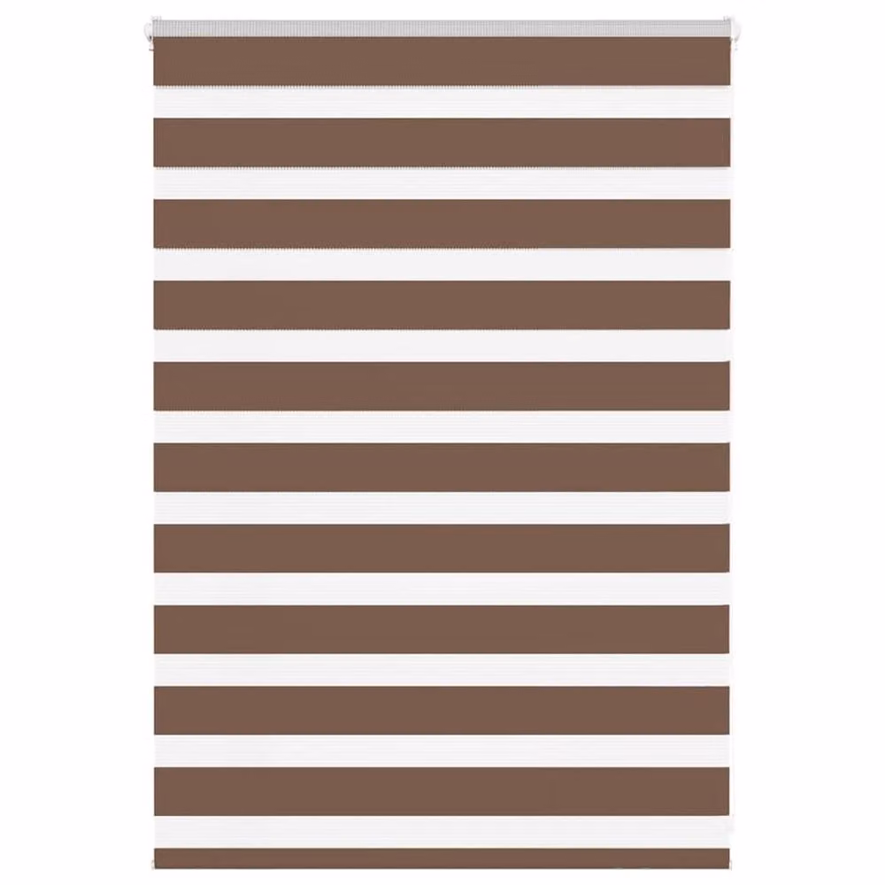Berkfield Home Elegant Zebra Blind in Brown, W: 105 cm, H: 100 cm – 2
