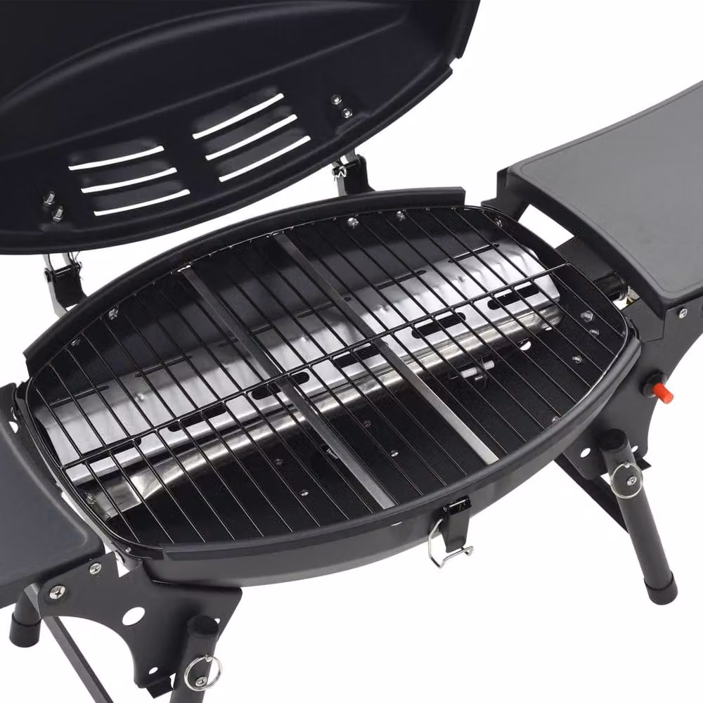Berkfield Home Portable Tabletop Propane Gas BBQ Grill with Cooking Zone, Black – 4