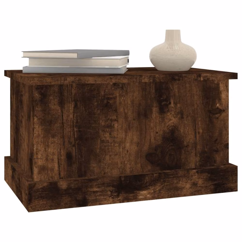 Berkfield Home Smoked Oak Storage Box in Brown, W/D/H: 50 x 30 x 28 cm – 3