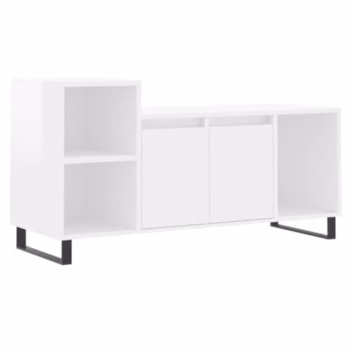 vidaXL Modern High Gloss White TV Cabinet W/D/H: 100 x 35 x 55 cm – 1
