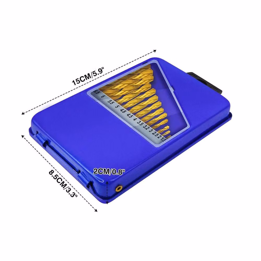 SPETLEK 13-Piece HSS M35 Cobalt Steel Metric Twist Drill Bit Set in Gold – 2