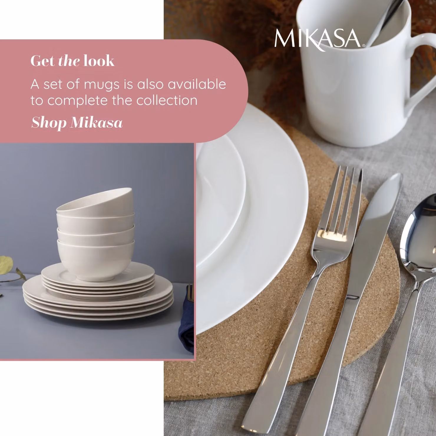 Mikasa Egret White Bone China Mugs, Set of 4, 380ml – 7