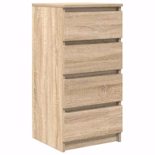 vidaXL Modern Sideboard in Sonoma Oak, W/D/H: 37.5 x 35.0 x 76.0 cm – 1