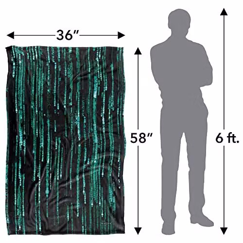Warner Bros. The Matrix Matrix Code Silky Touch Super Soft Fleece Throw Blanket, Multicolour, W: 91 cm, D: 147 cm – 4