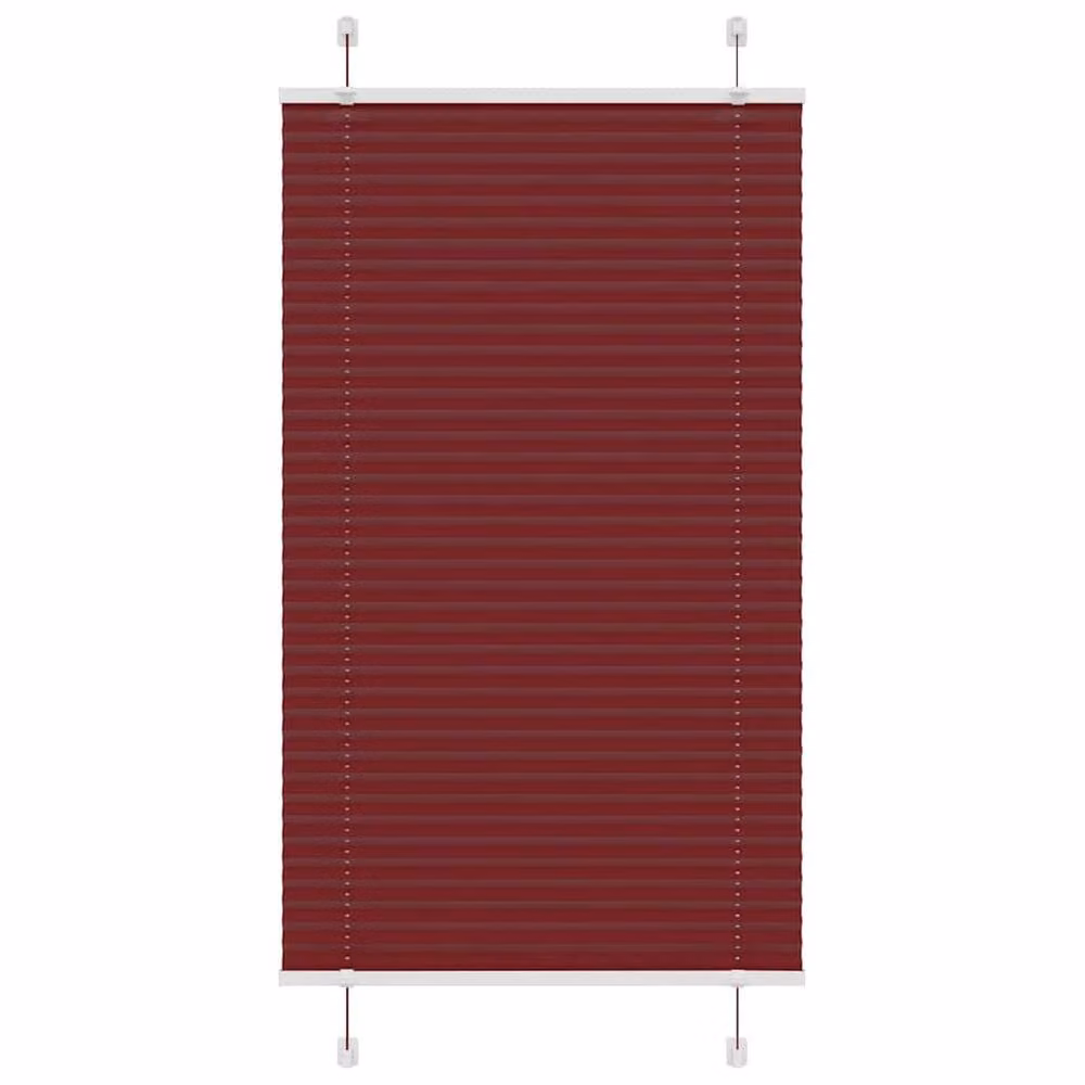 Berkfield Home Single Pleat Blind in Bordeaux Red, W: 80 cm, H: 150 cm – 2