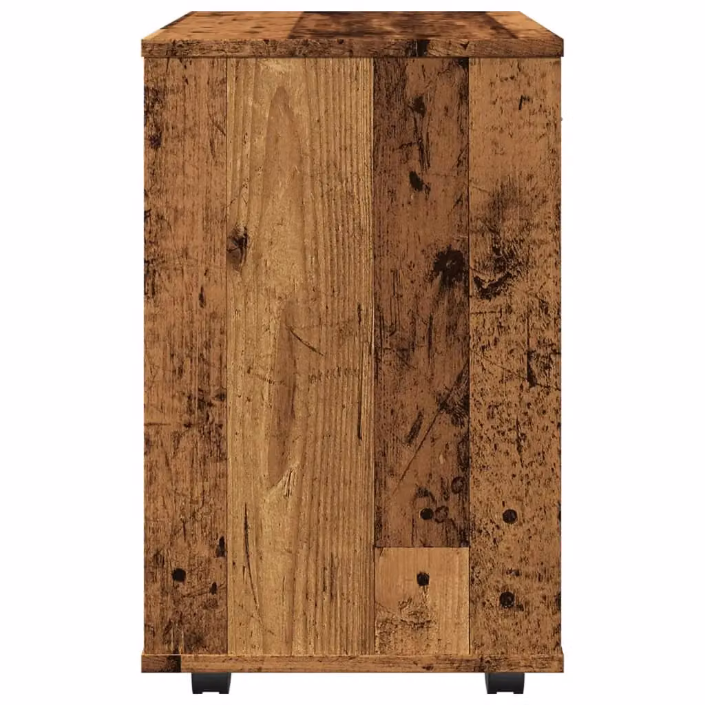 Berkfield Home Rolling Cabinet in Old Wood Brown, W/D/H: 46 x 36 x 59 cm – 5
