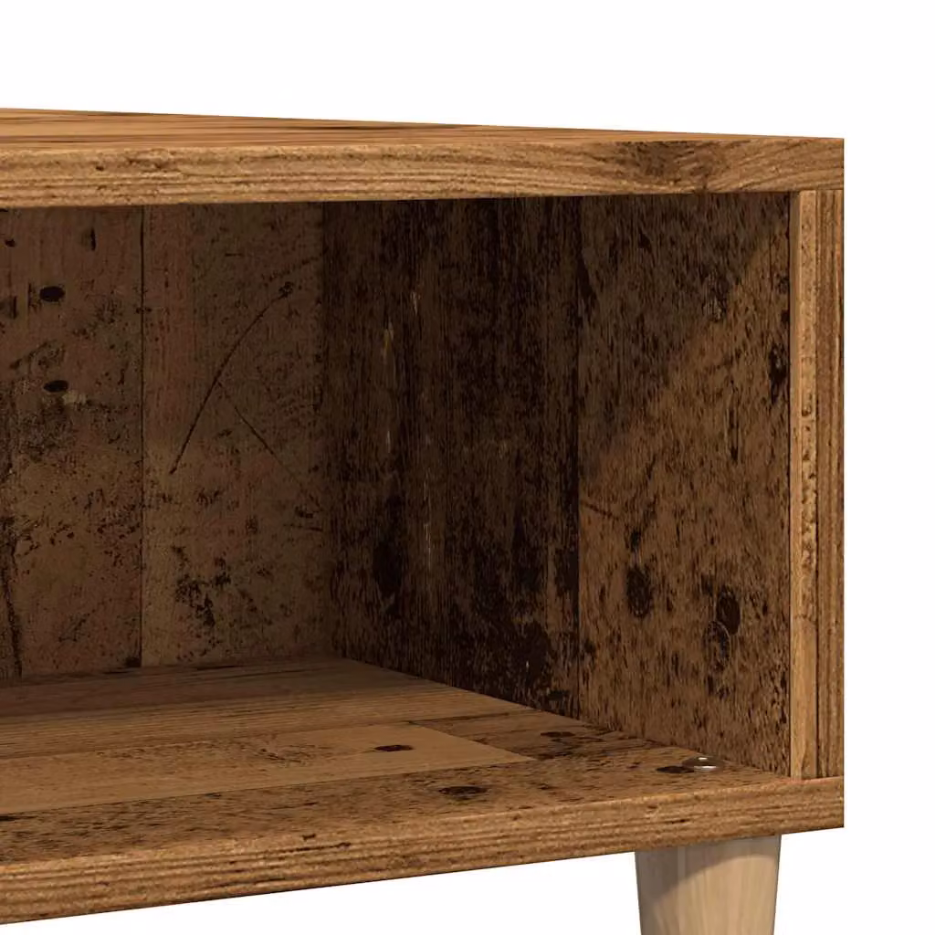 Berkfield Home Rustic Brown Square Coffee Table in Engineered Wood W/D/H: 60 x 60 x 30 cm – 4