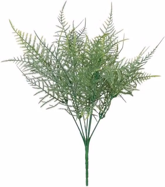 Kingsbury Gifts Artificial Green Asparagus Fern Bush in Green and Brown