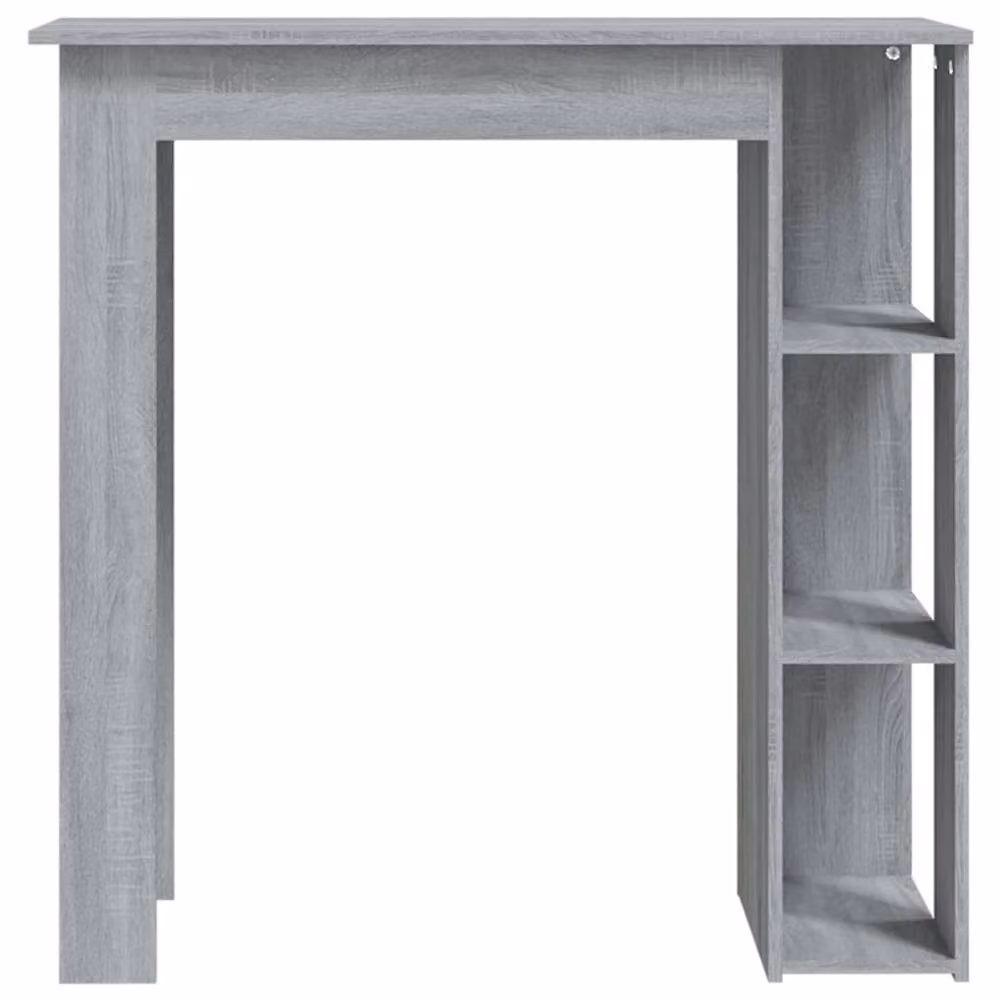 Berkfield Home Bar Table with Shelf in Grey Sonoma, W/D/H: 102 x 50 x 103.5 cm – 3