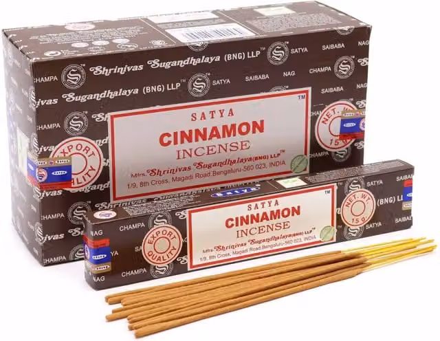 Satya Cinnamon Incense Sticks in Grey and Brown