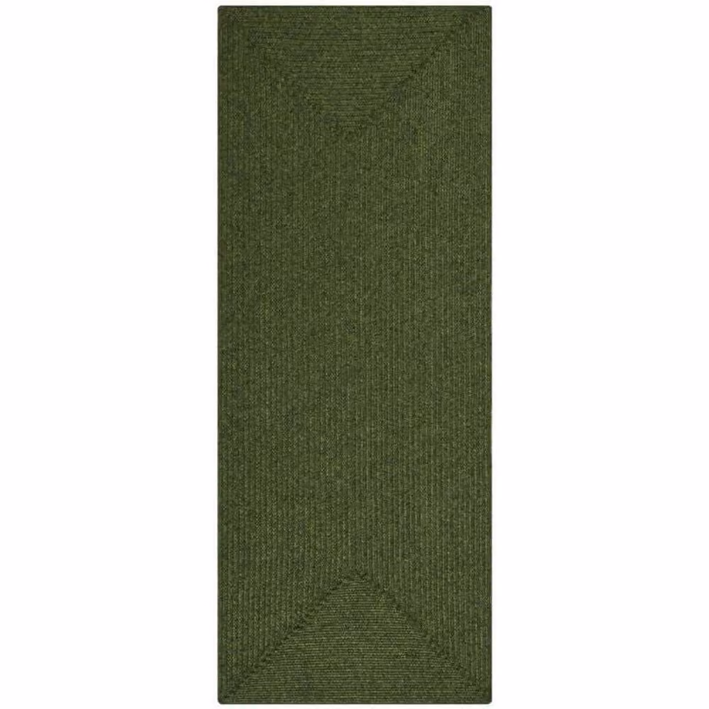 THE RUGS Trenzado Indoor Outdoor Polypropylene Rug in Green, W: 80 cm, L: 200 cm – 4