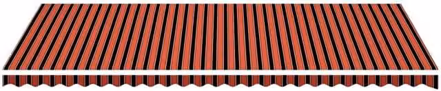 Berkfield Home Replacement Polyester Awning Fabric in Orange and Brown, W: 6 m, D: 3.5 m