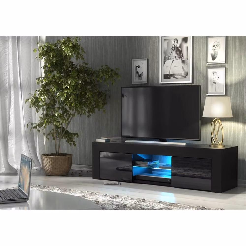 Mex Furniture Pawnora TV Stand Cabinet in Black Matt – 3