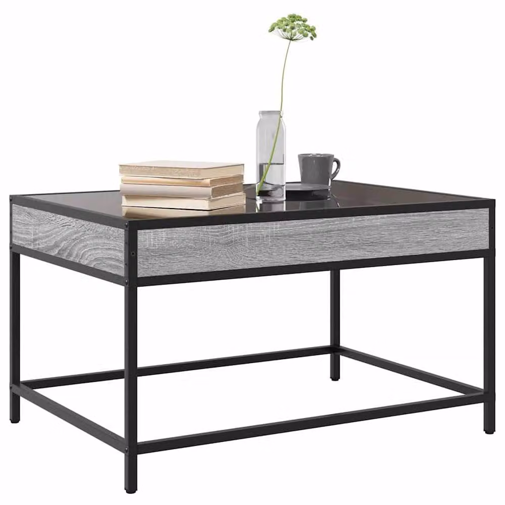 Berkfield Home Infinity LED Coffee Table in Grey Sonoma, W/D/H: 70 x 50 x 41 cm – 2