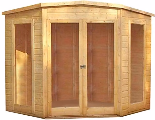 Shires Barclay High Spec Shiplap Summerhouse Garden Sun Room in Brown
