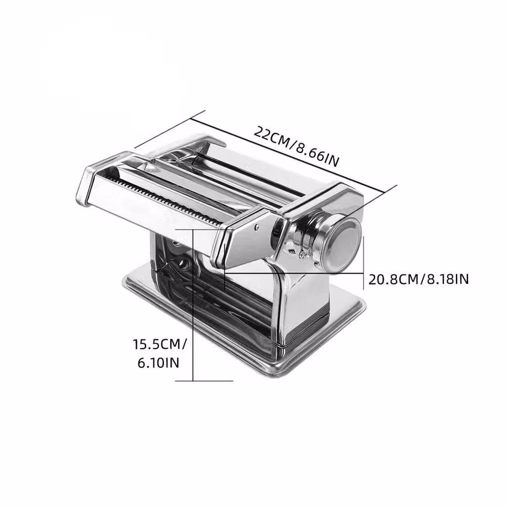 EONLION Stainless Steel Manual Spaghetti Pasta Maker Machine in Silver – 2