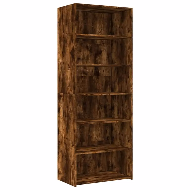 Berkfield Home Smoked Oak Highboard in Brown, W/D/H: 70 x 41 x 185 cm