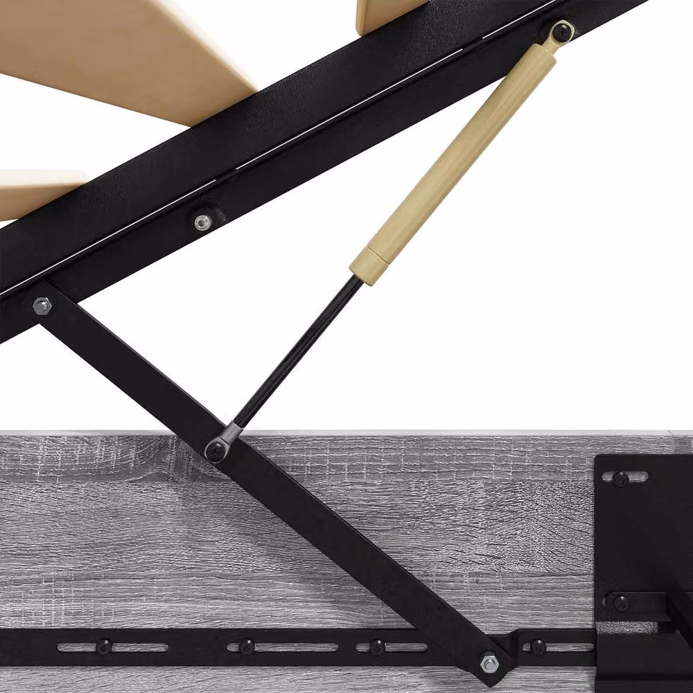 Berkfield Home Grey Ottoman Bed Frame with Lift Up Base, Engineered Wood, W/D/H: 120 x 200 x 25 cm – 3