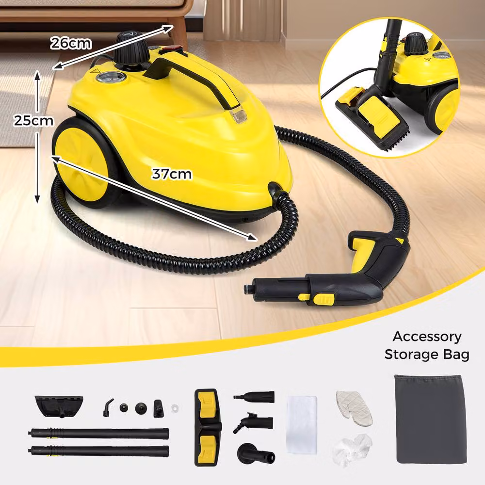 Costway 2000W High Pressure Steam Cleaner in Yellow – 2