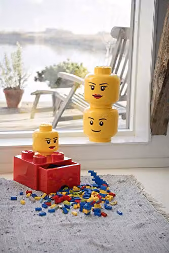 LEGO Storage Head Small Yellow Polypropylene Toy Storage Box with Lid – 2
