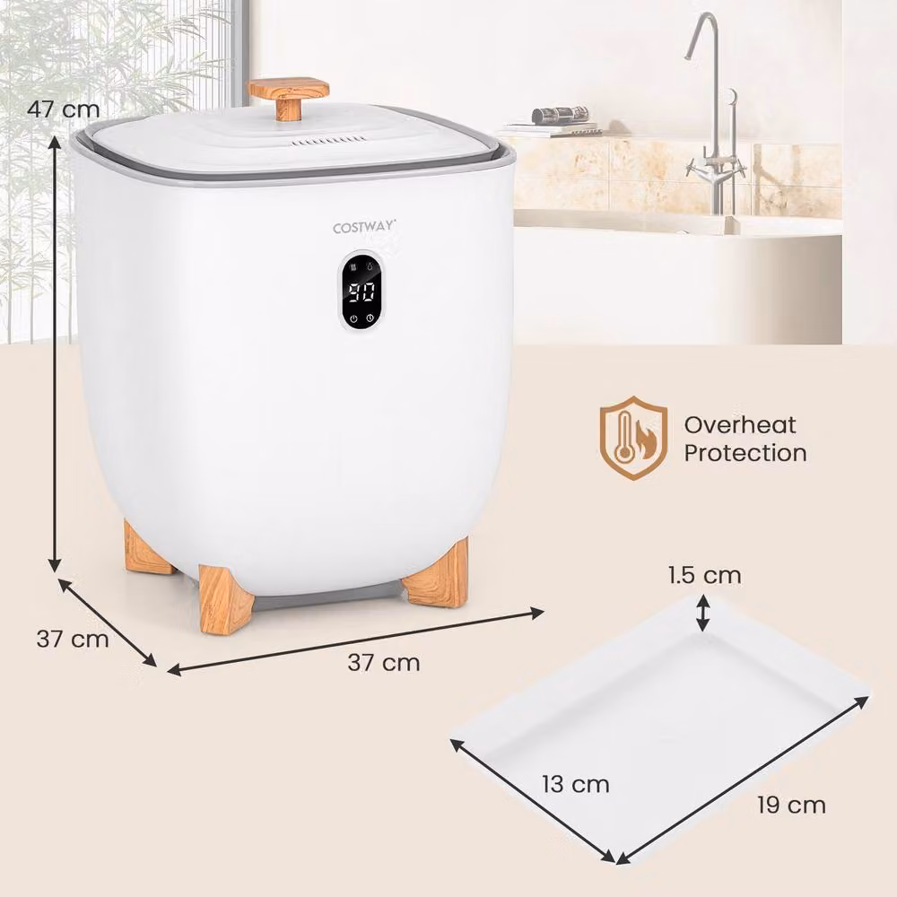 Costway Towel Warmer Bucket with Drying Mode, 20 L, White – 2