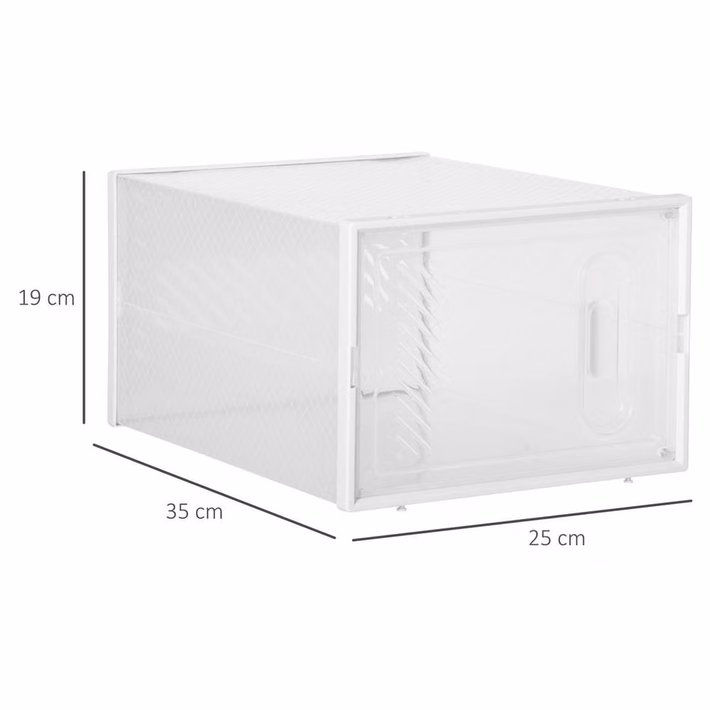 EONLION 18-Piece Stackable Clear Plastic Shoe Box Set, W: 25 cm, D: 35 cm, H: 19 cm – 2