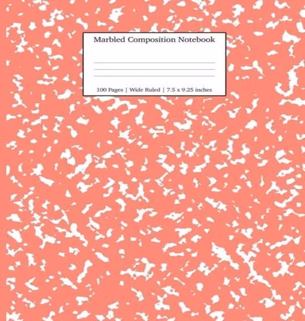 Young Dreamers Press Marbled Composition Notebook in Pink and Multicolour with Lined Paper