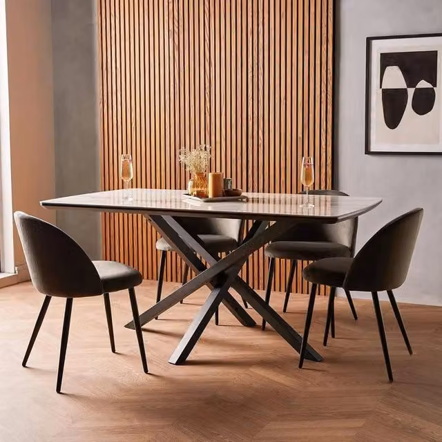 EONLION Black Metal Pedestal Base Dining and Coffee Table Leg – 1