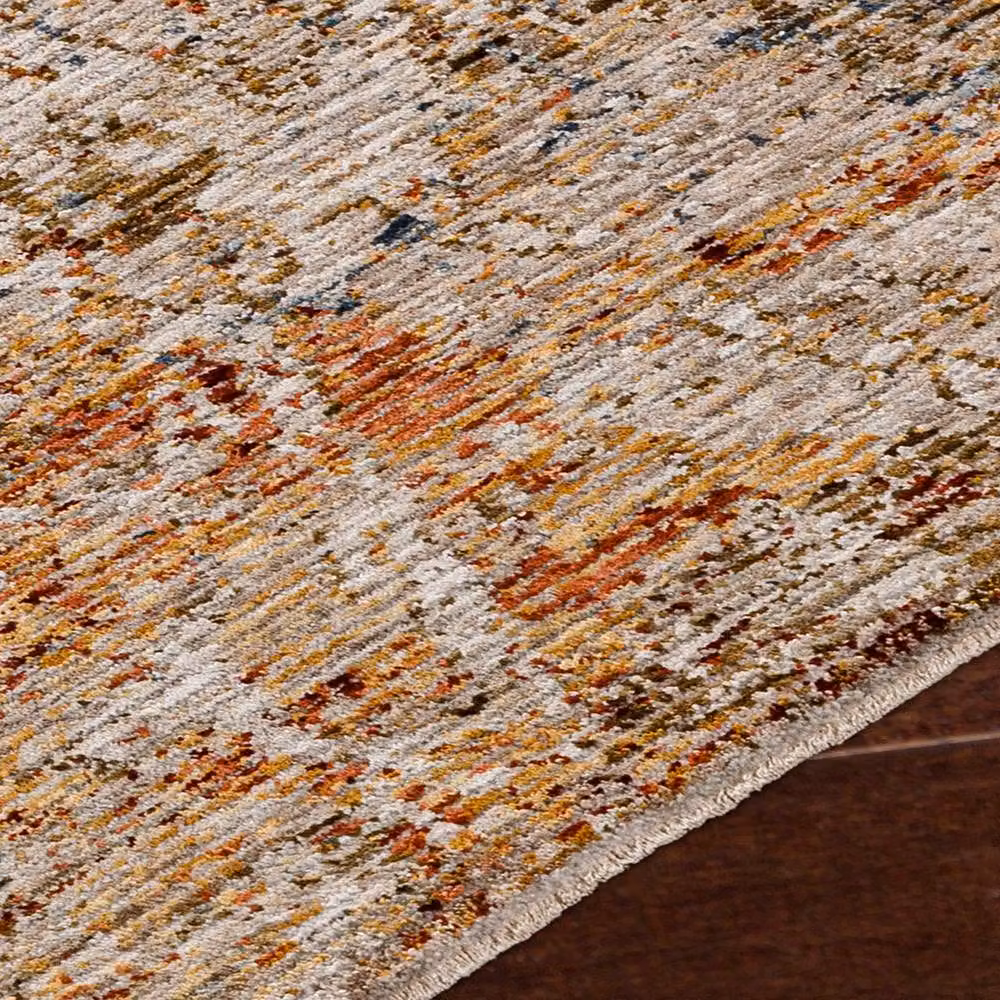 Livabliss Naila Modern Abstract Living Room Rug in Beige, Green and Multicolour with Fringes, W/D/H: 150 x 230 cm – 3