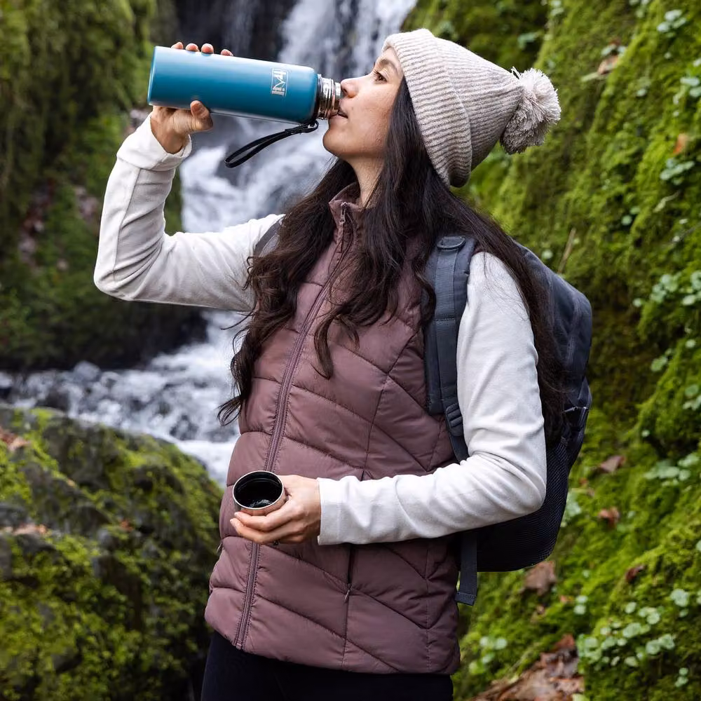 Trail Stainless Steel Vacuum Insulated Leakproof Flask with Carry Handle, 600 ml, Petrol Blue – 6