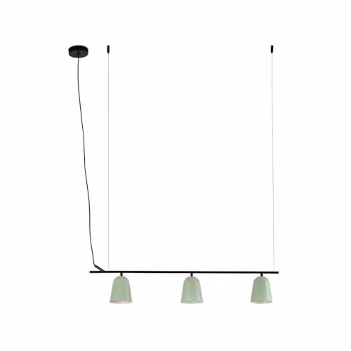 Netlighting FARO Barcelona 3 Light Bar Pendant Ceiling Light in Matt Green