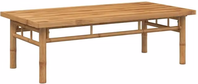 Berkfield Home Bamboo Coffee Table in Brown, W/D/H: 110 x 55 x 35 cm – 1