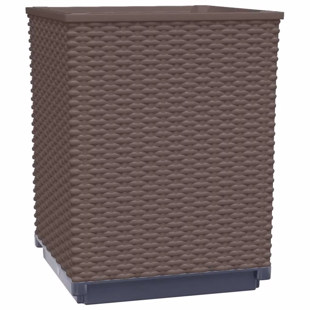 Berkfield Home Brown Polypropylene Planter Tub, 2 Pack, W/D/H: 30 x 30 x 37 cm – 4