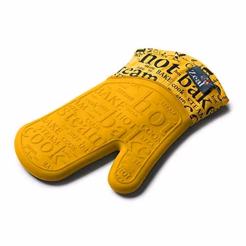 Zeal Heavy Duty Single Oven Mitt Glove in Mustard Yellow