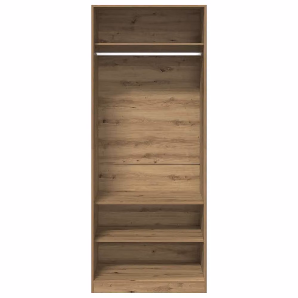Berkfield Home Artisan Oak Wardrobe in Brown, W/D/H: 80 x 50 x 200 cm – 3